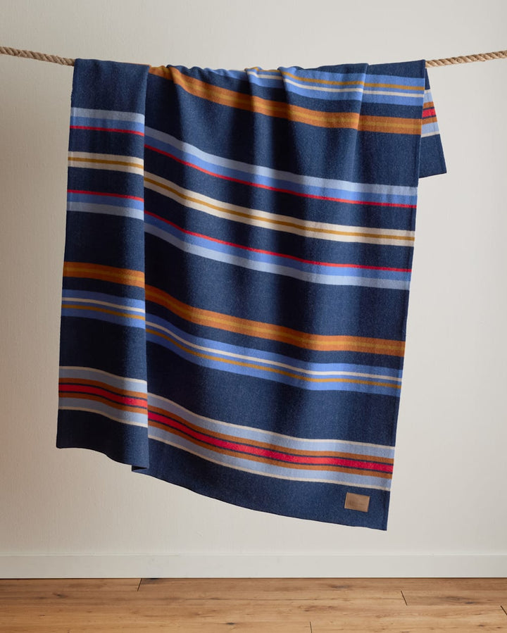 Pendleton Bridger Stripe Throw in Blue