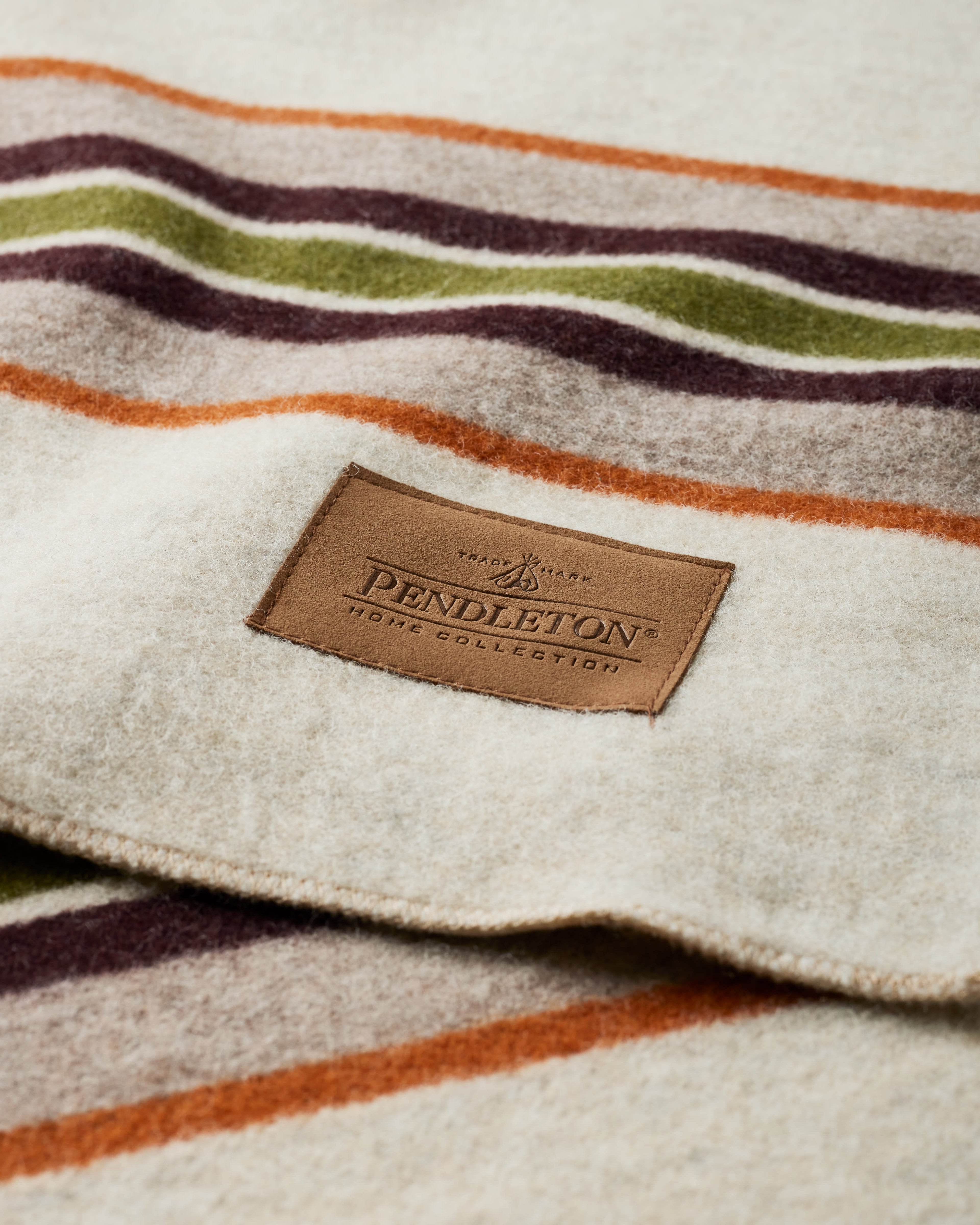 Pendleton Bridger Stripe Throw in Ivory Mix