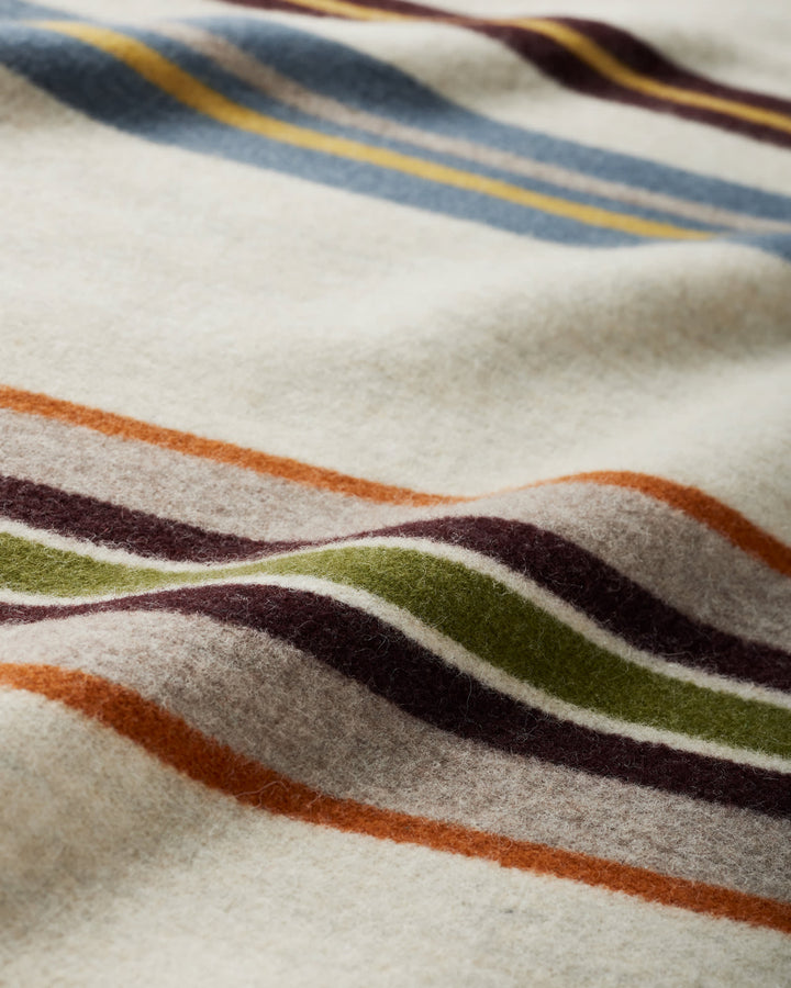 Pendleton Bridger Stripe Throw in Ivory Mix