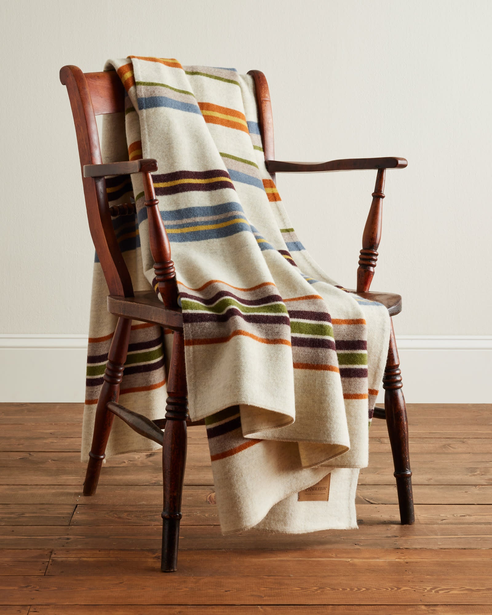 Pendleton Bridger Stripe Throw in Ivory Mix