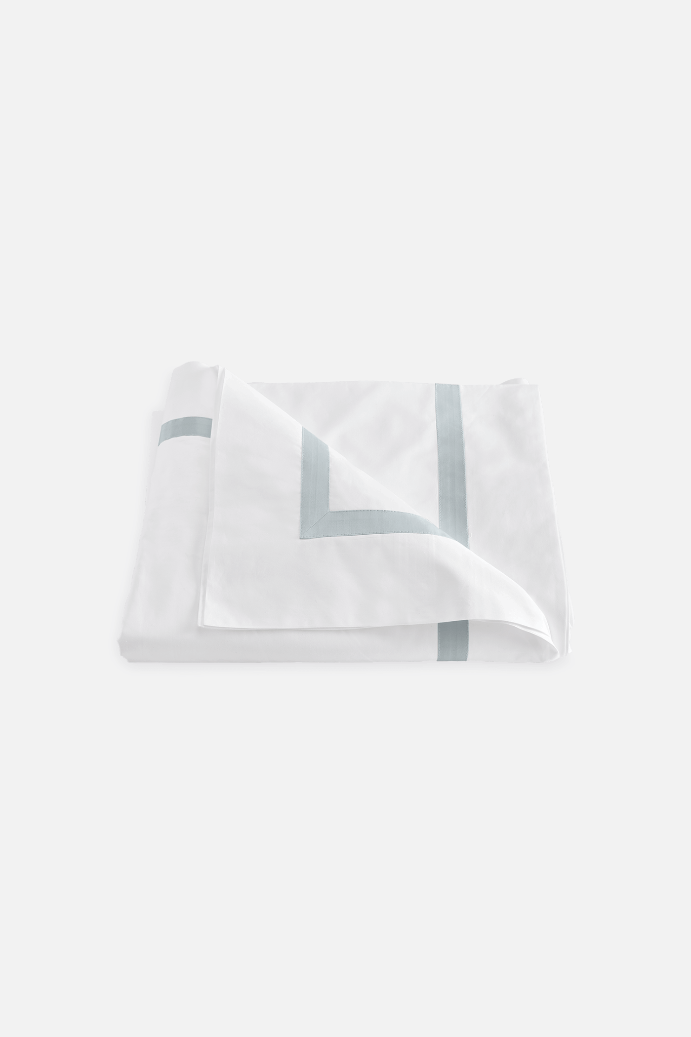 Matouk Lowell Duvet Cover in Pool Folded