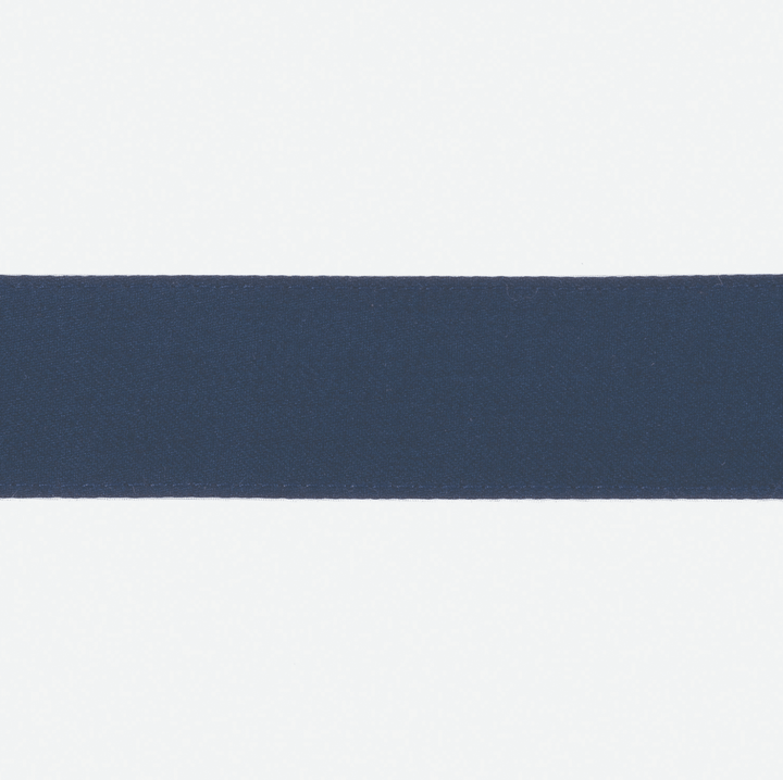 Mtouk Lowell Bedding in Navy Close up Ribbon Detail
