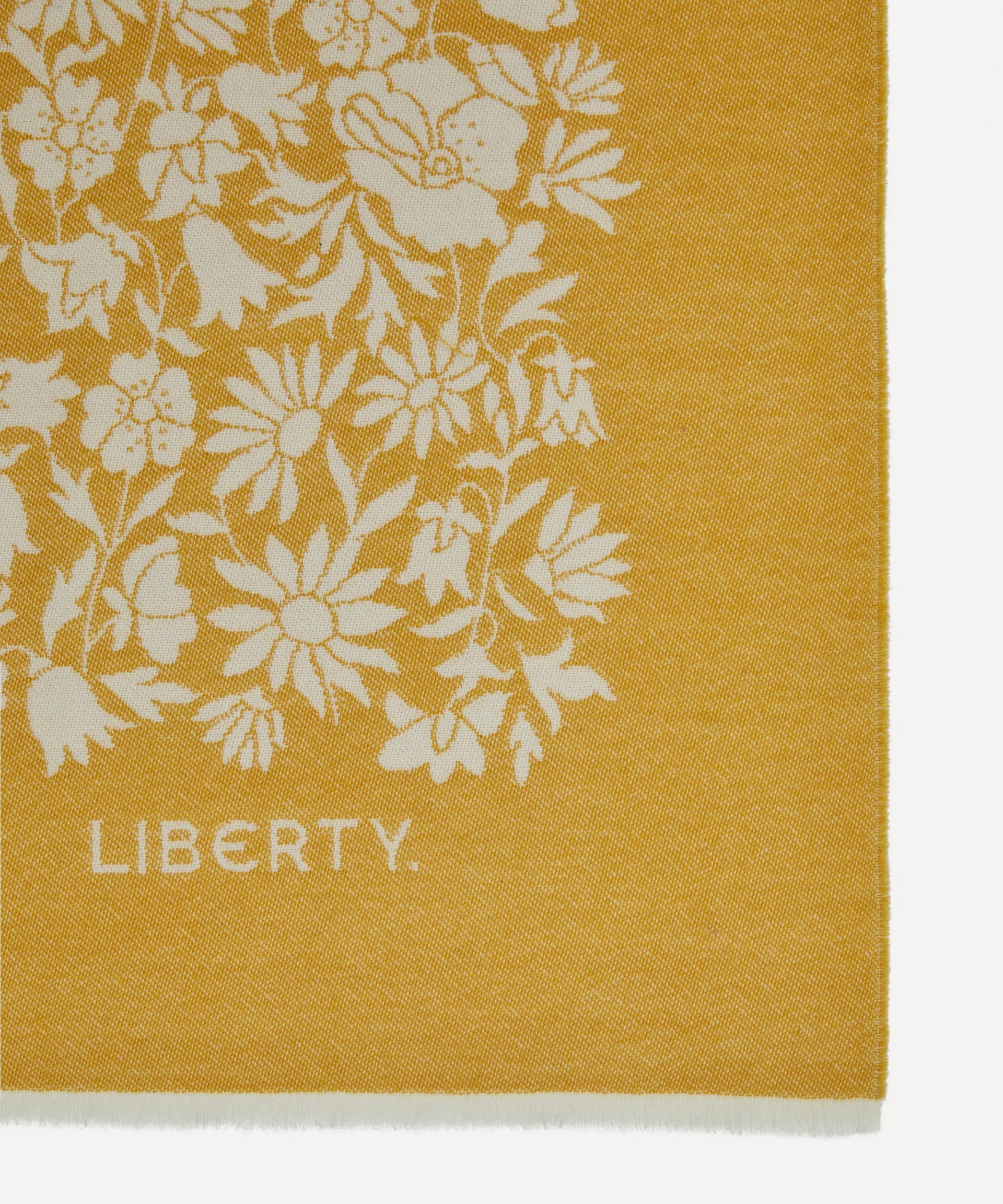 Poppy Dawn Wool Throw Mustard Liberty London
