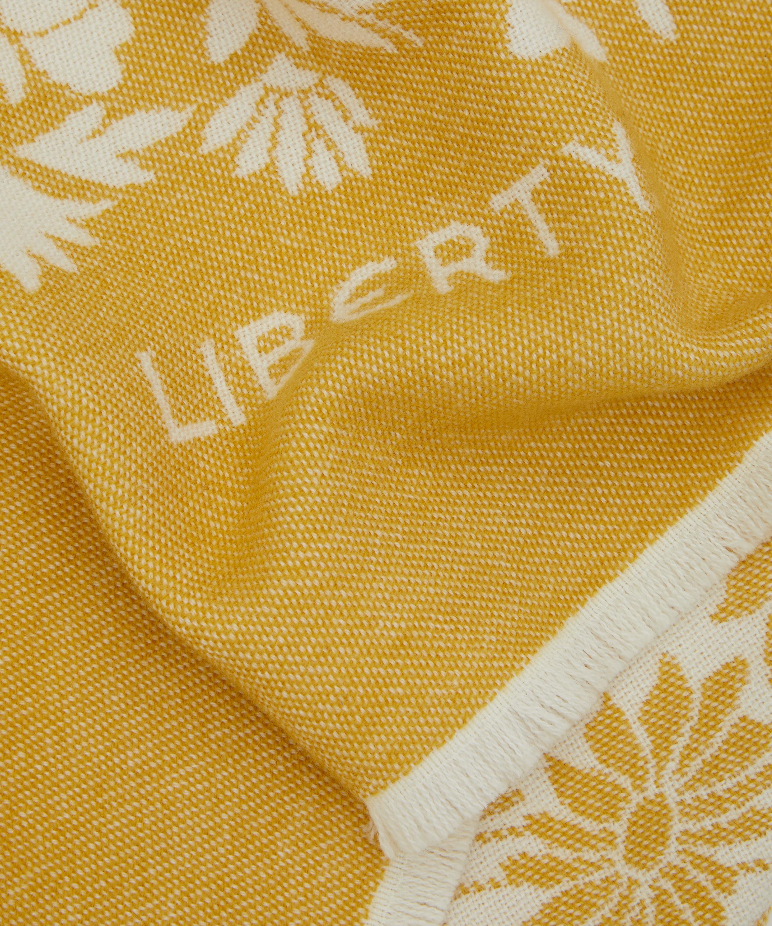 Poppy Dawn Wool Throw Mustard Pre-Order Liberty London