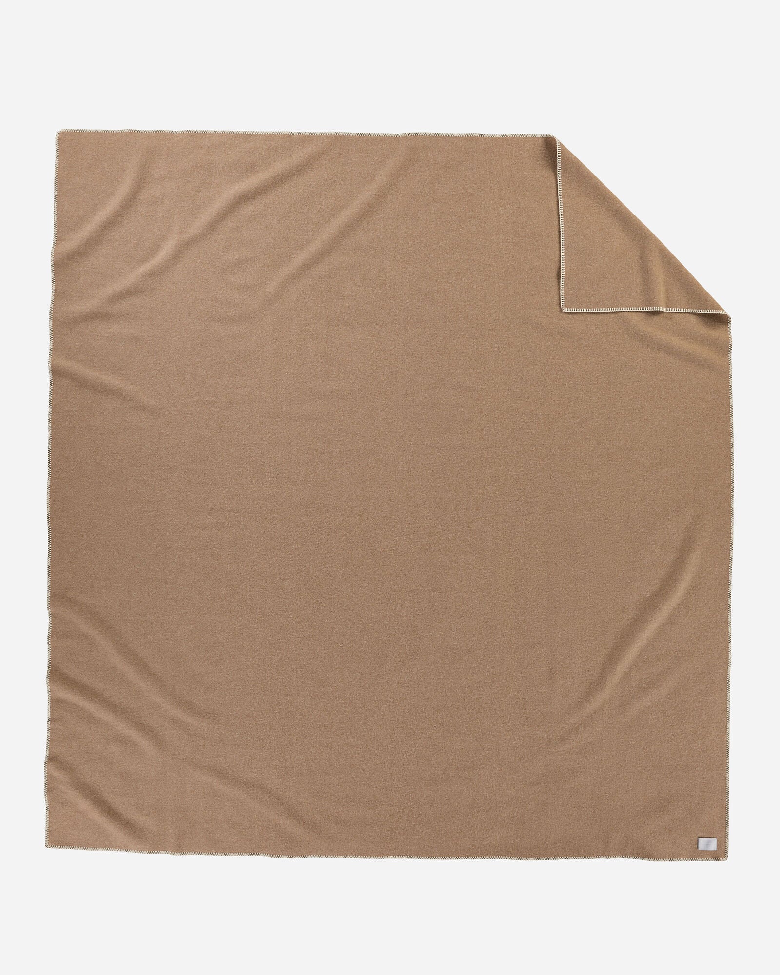 Eco-Wise Wool Solid Blanket Camel