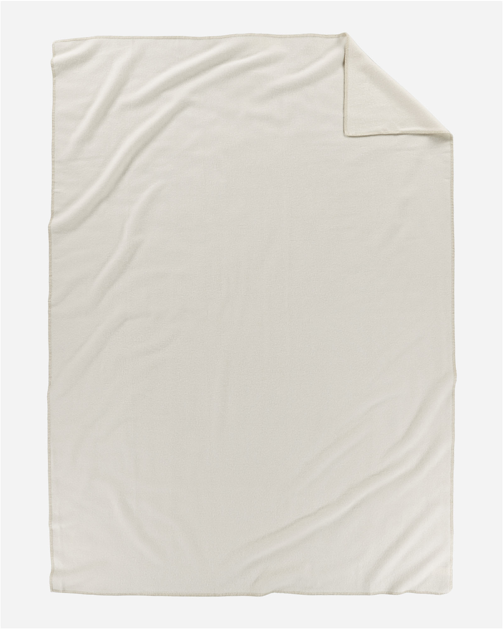 Eco-Wise Wool Solid Blanket Ivory