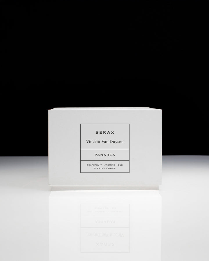 Serax Vincent Van Duysen Panarea scented candle packaging on a white background