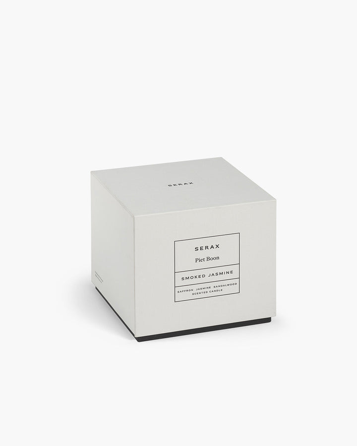 White candle box with 'Serax' branding on a white background