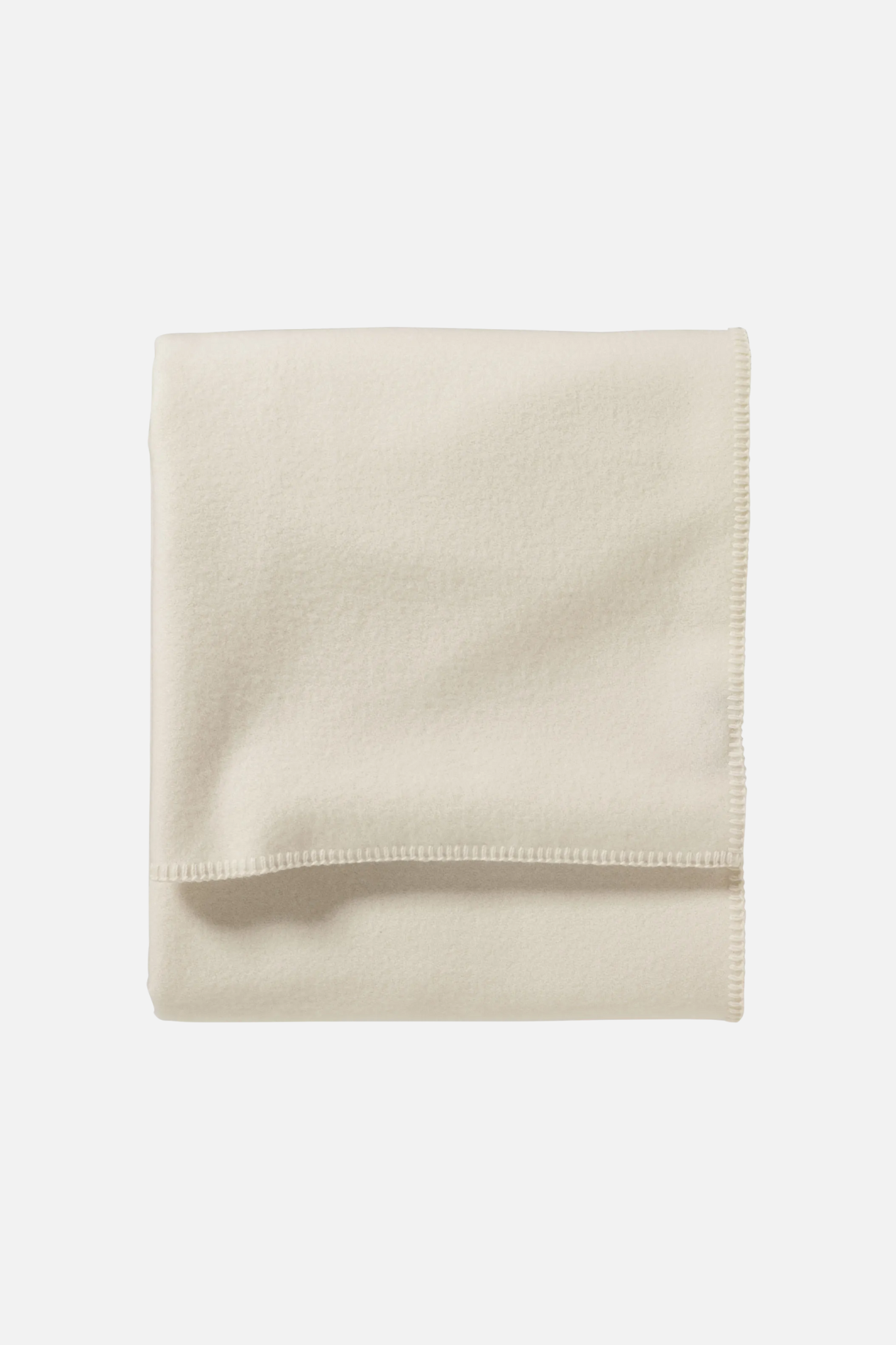 Eco-Wise Wool Solid Blanket Ivory
