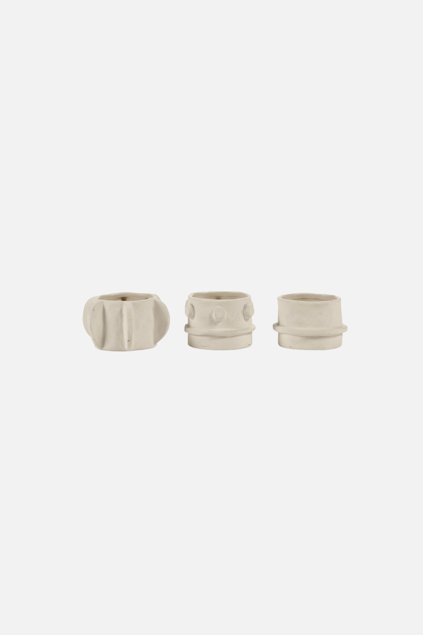 Marie Michielssen Tealight Holder Beige Molly Set of Three Serax