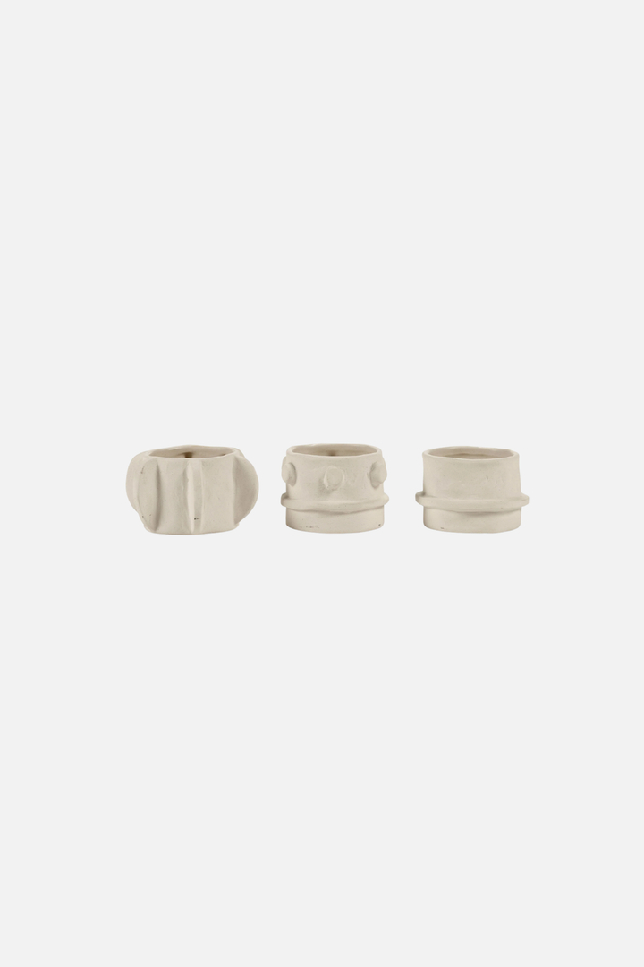 Marie Michielssen Tealight Holder Beige Molly Set of Three Serax