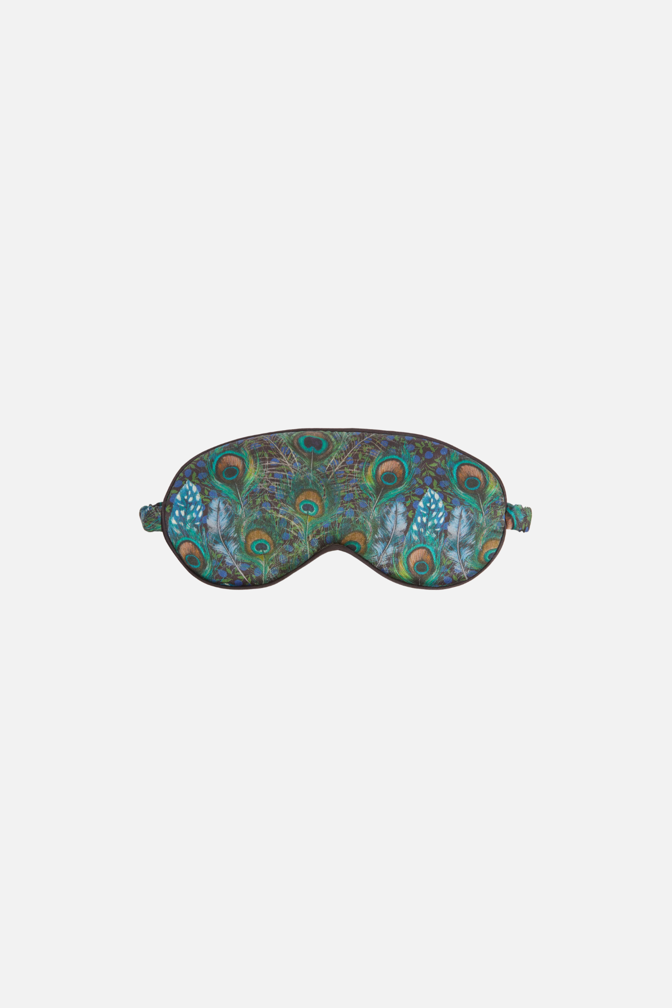 Peacock Manor Silk Satin Eye Mask Eye Mask Liberty London