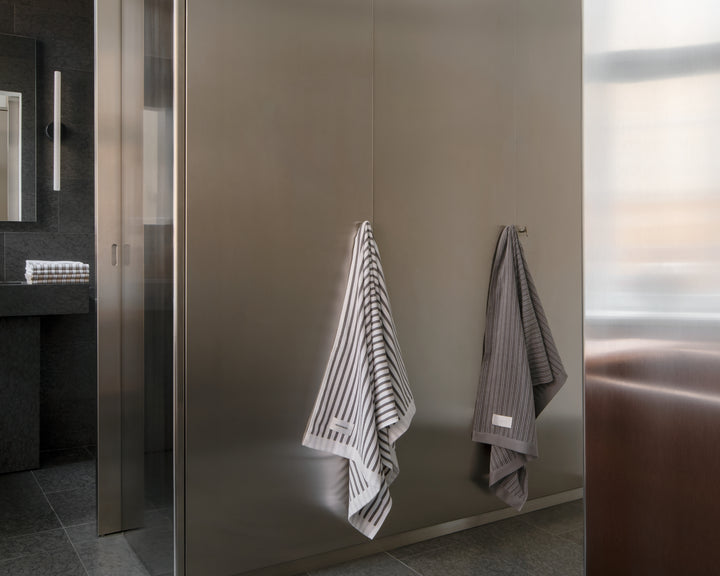 Wall St Towel Series Stripe Grey Towel Series Magniberg