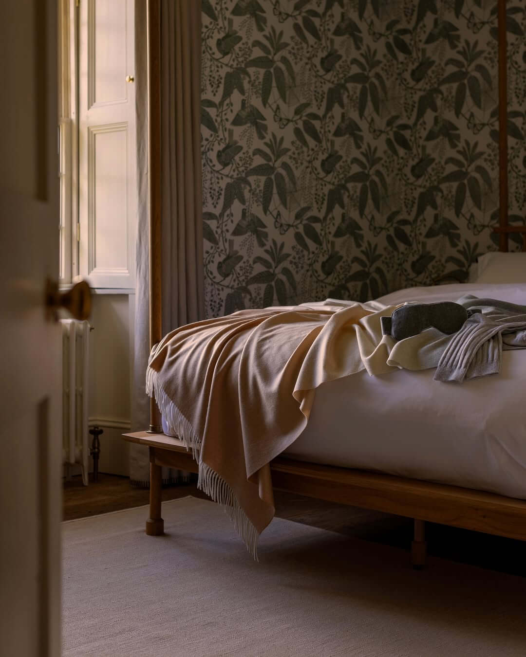 Johnstons of Elgin Ombre Throw On Bed