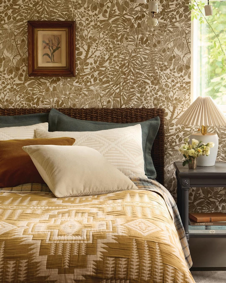 Pendleton Harding Star Coverlet on bed