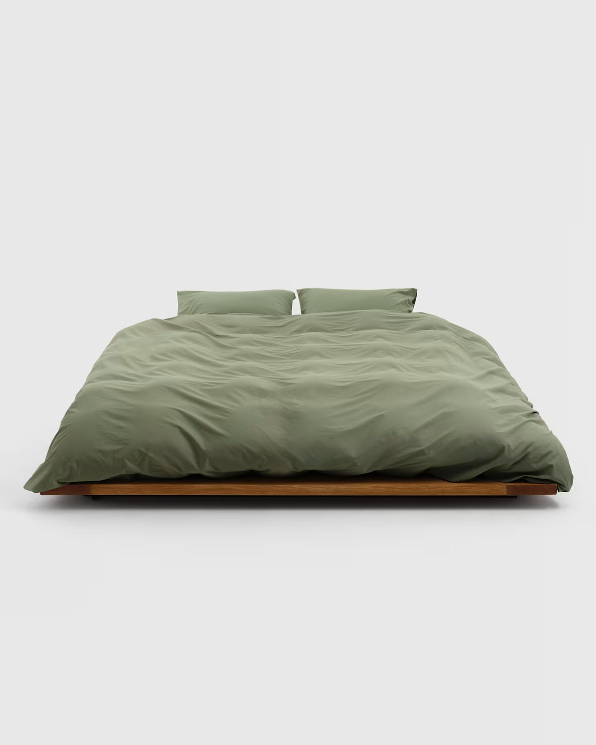 Percale Bedding Collection Olive Green Tekla