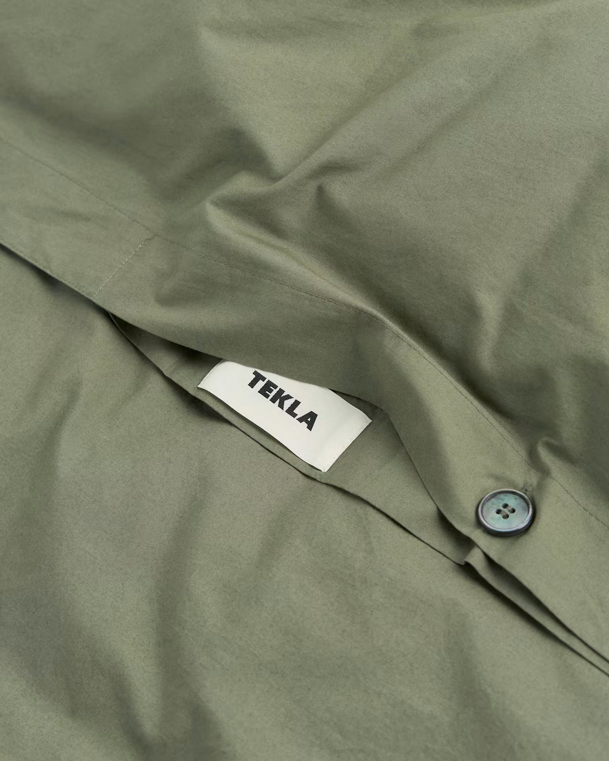 Percale Bedding Collection Olive Green Tekla