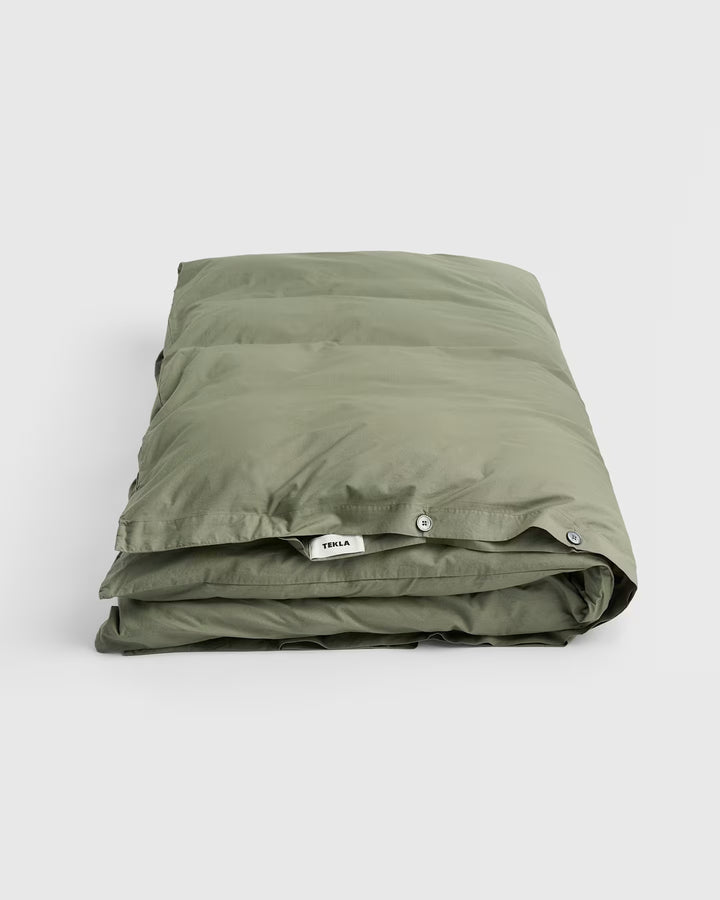 Percale Bedding Collection Olive Green Tekla