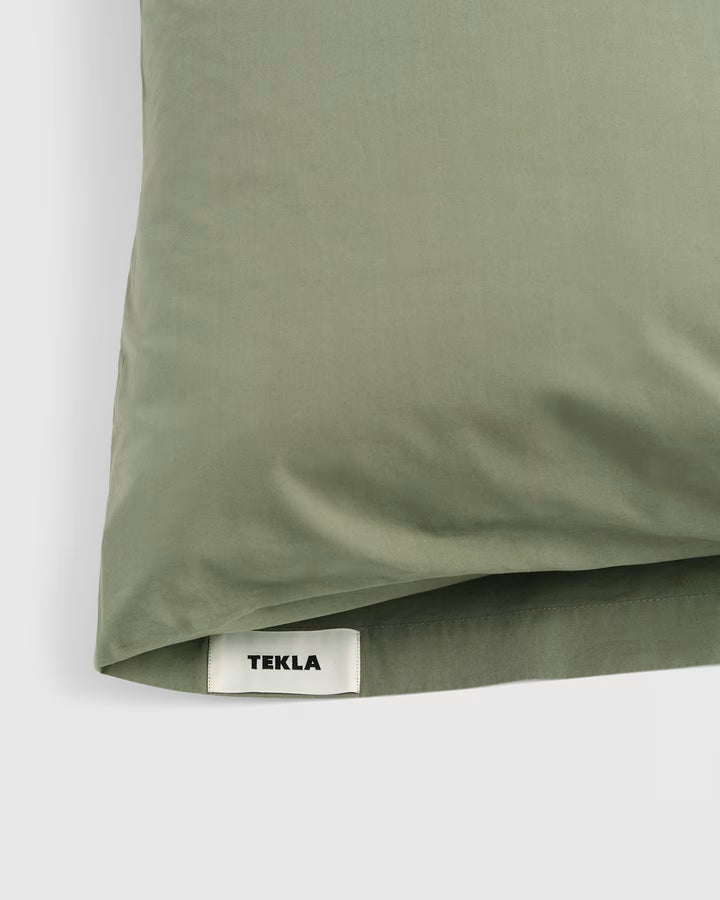 Percale Bedding Collection Olive Green Tekla