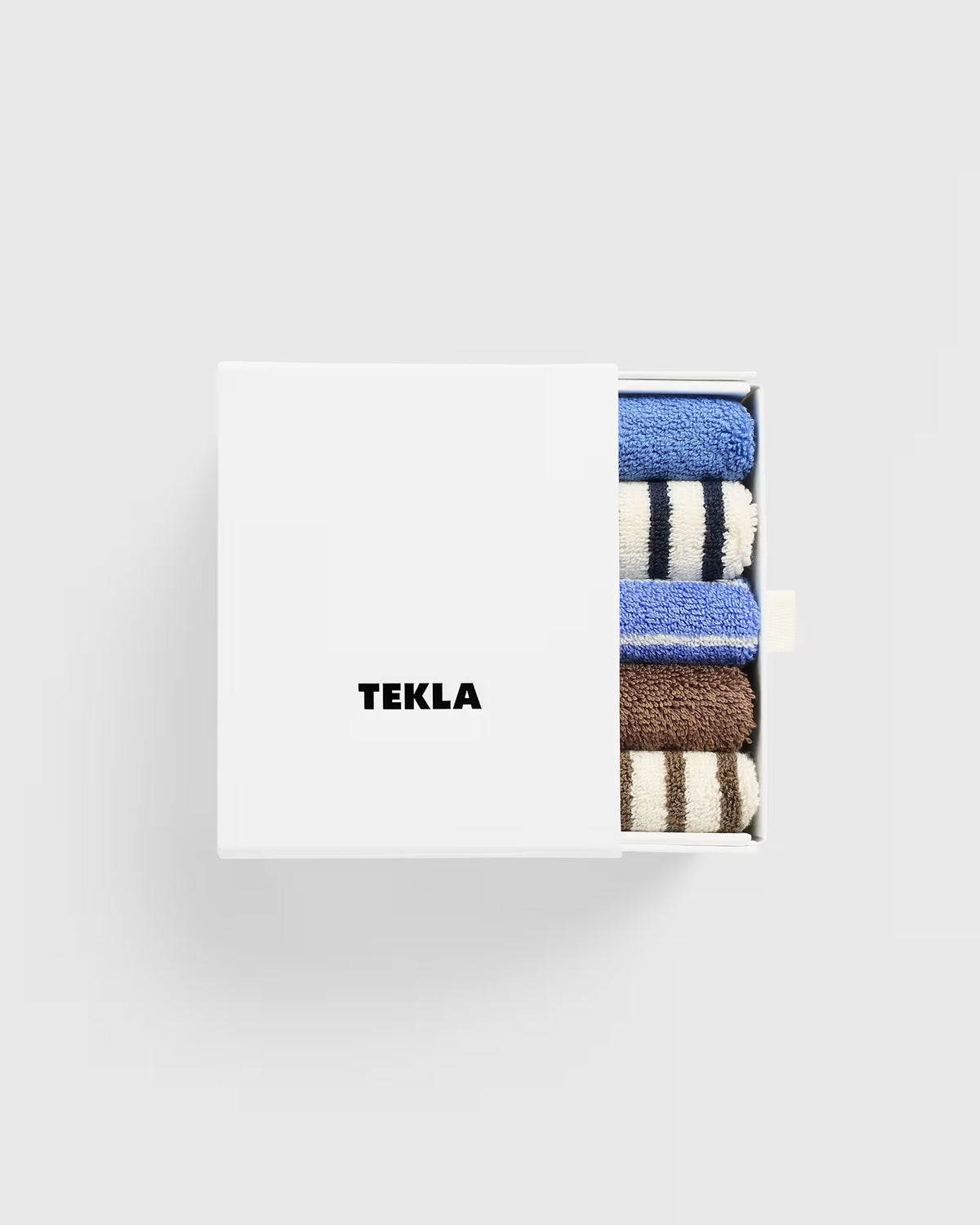 Face Washer Set of 5 Blue Tekla