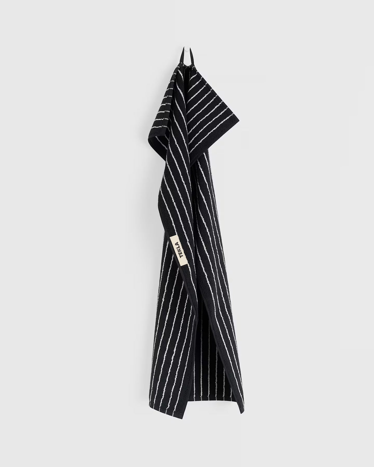 Striped Towel Collection Black Stripes Tekla