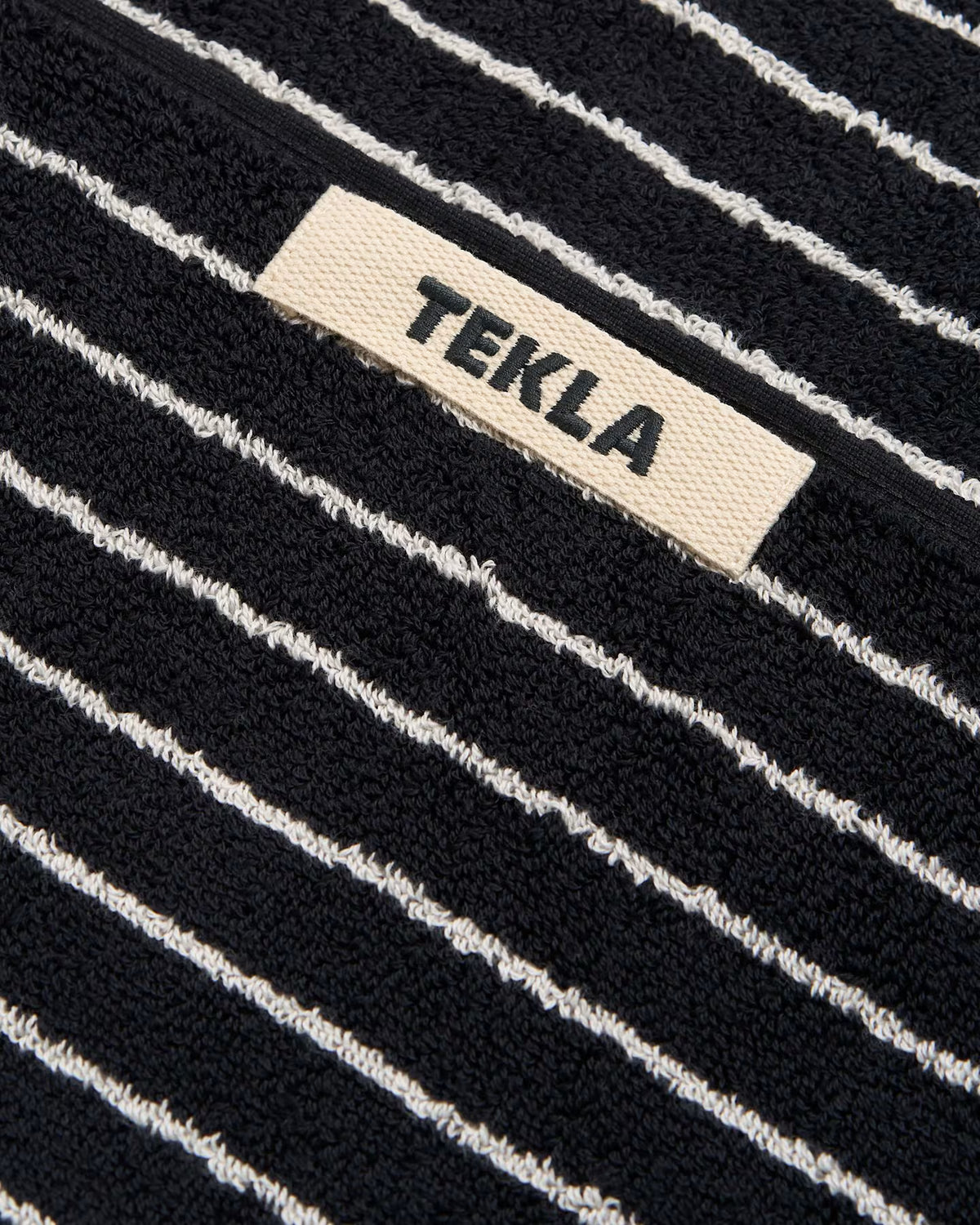 Striped Towel Collection Black Stripes Tekla