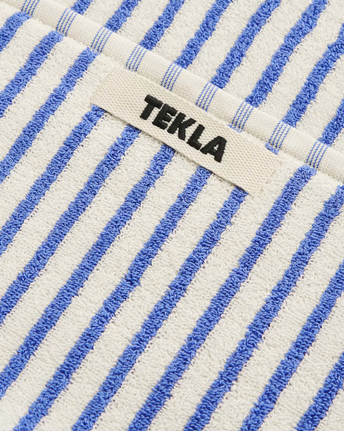 Striped Towel Collection Clear Blue Stripes Tekla