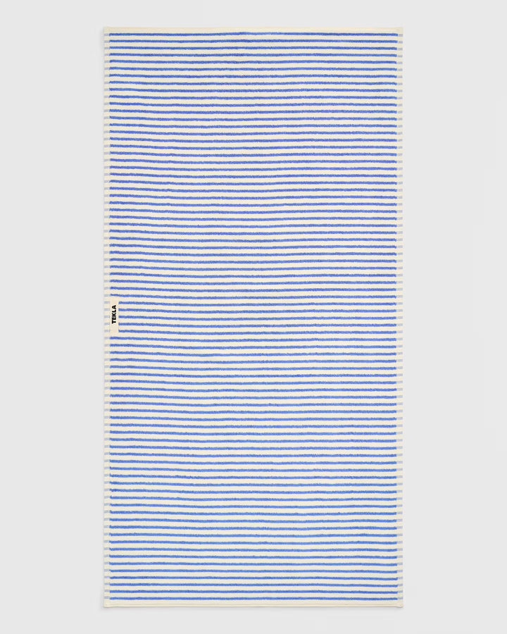 Striped Towel Collection Clear Blue Stripes Tekla