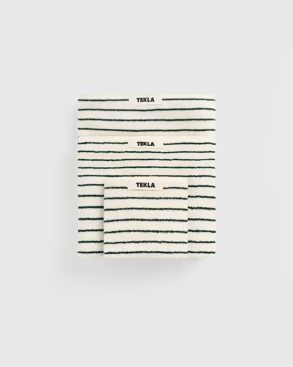 Striped Towel Collection Racing Green Tekla