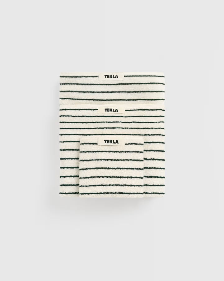 Striped Towel Collection Racing Green Tekla