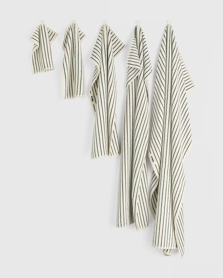 Striped Towel Collection Racing Green Tekla