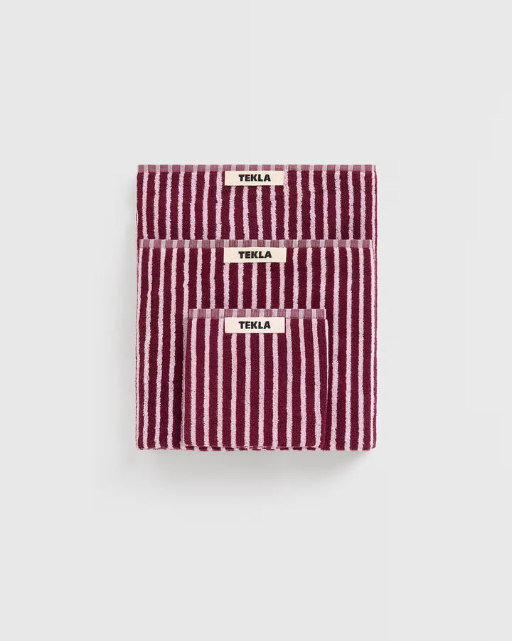 Striped Towel Collection Rose & Red Tekla