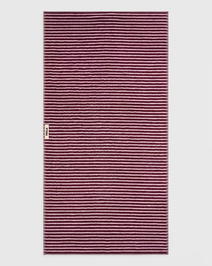 Striped Towel Collection Rose & Red Tekla