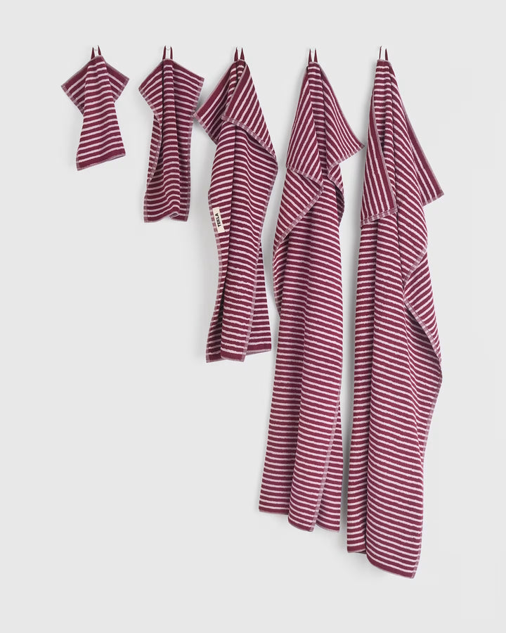 Striped Towel Collection Rose & Red Tekla
