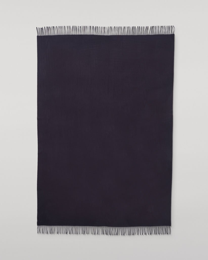 Dark Navy Cashmere Throw Throw Johnstons of Elgin