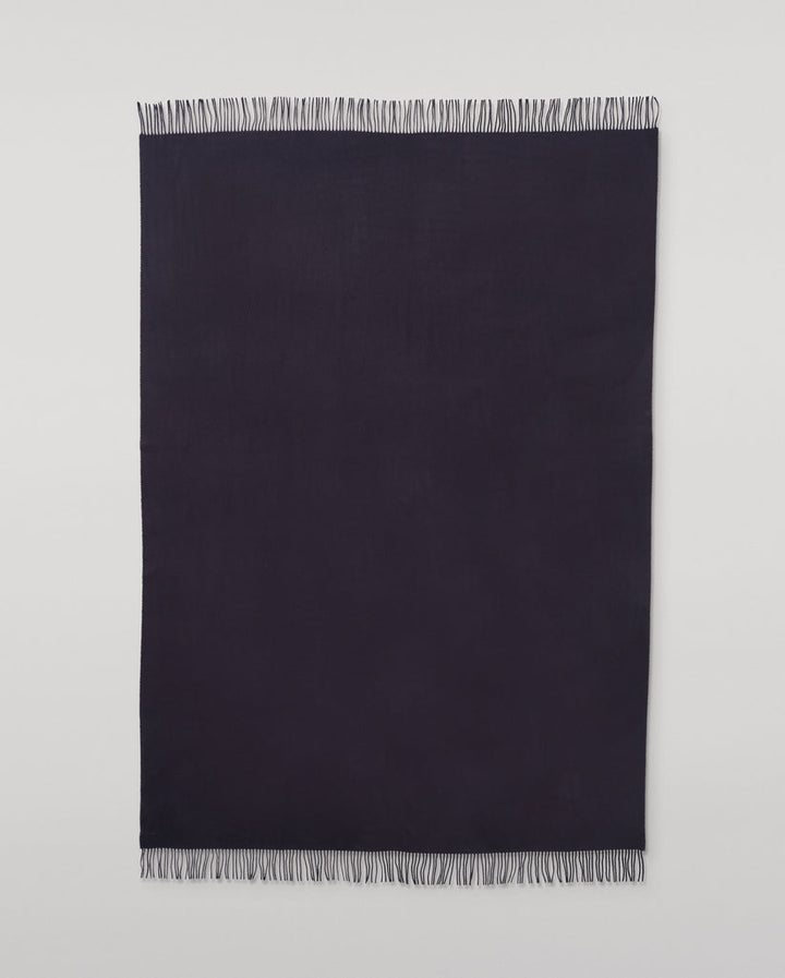 Dark Navy Cashmere Throw Throw Johnstons of Elgin