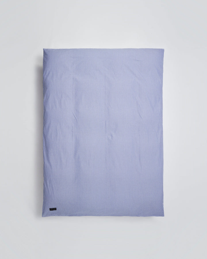 Wall Street Oxford Stripe Dark Blue Duvet Cover Magniberg