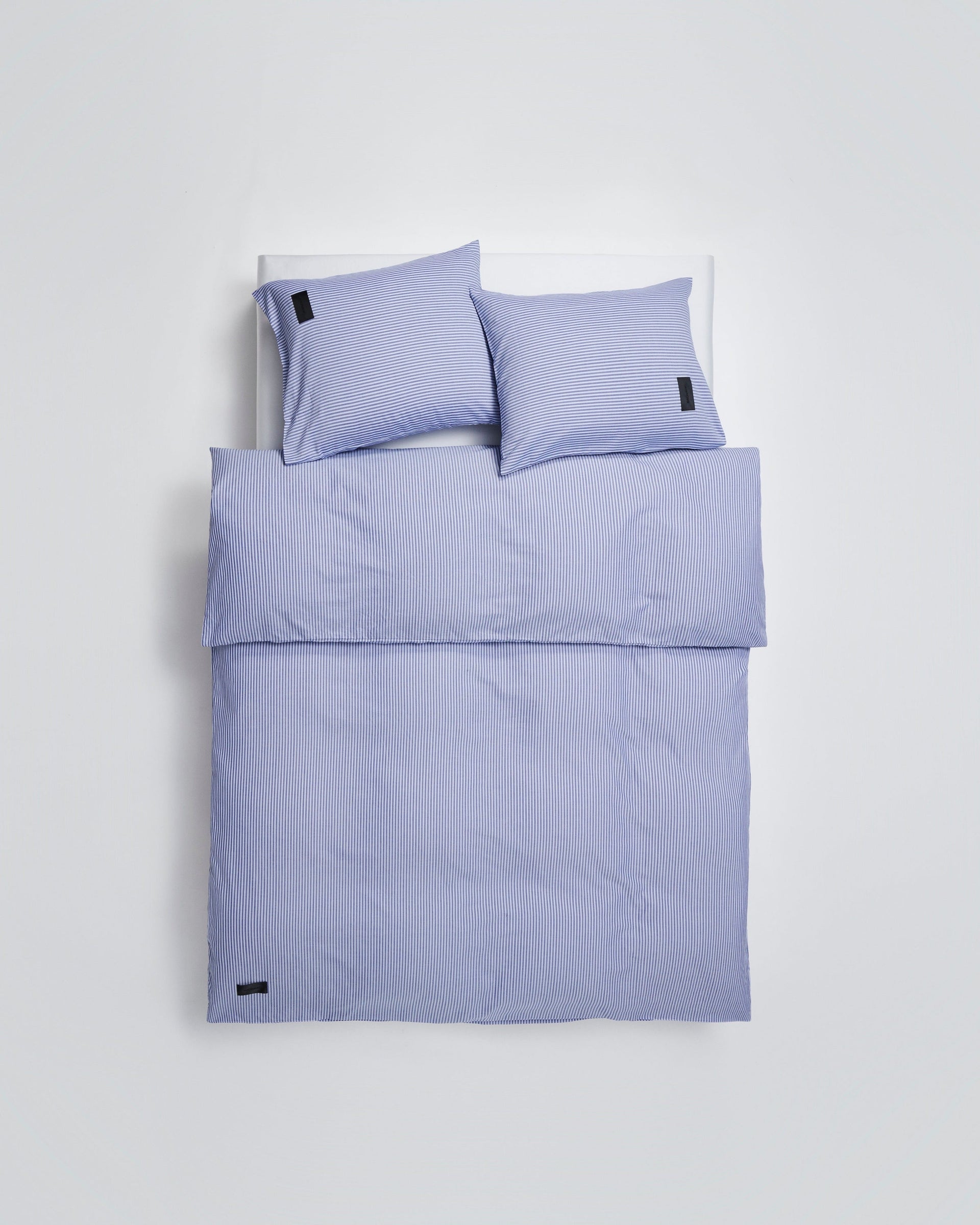 Wall Street Oxford Stripe Dark Blue Duvet Cover Magniberg