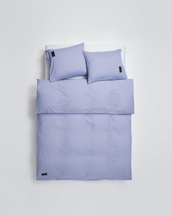 Wall Street Oxford Stripe Dark Blue Duvet Cover Magniberg