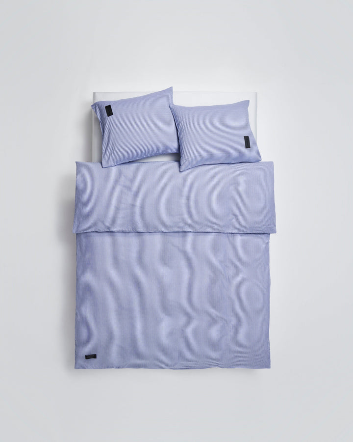 Wall Street Oxford Stripe Dark Blue Duvet Cover Magniberg