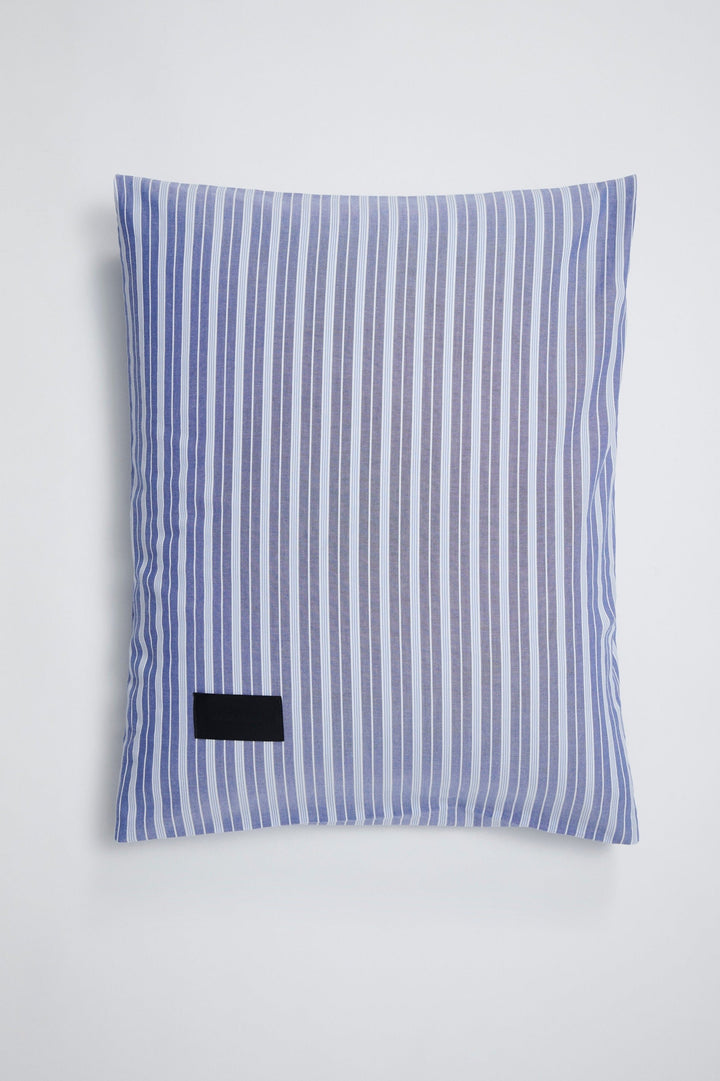 Wall Street Oxford Stripe Dark Blue Duvet Cover Magniberg